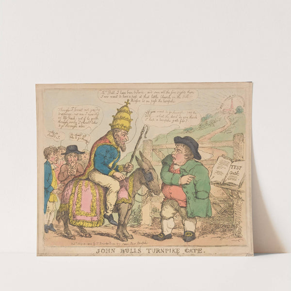 John Bulls turnpike gate (1805) by Thomas Rowlandson
