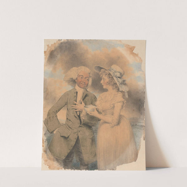John Edwin and Mrs. Mary Wells as Lingo and Cowslip in 'The Agreeable Surprise' by John Downman