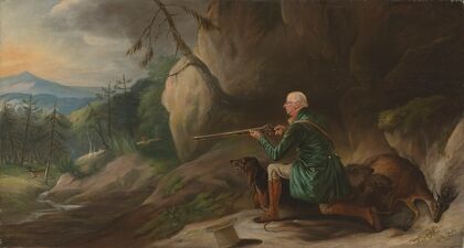 John Henry Bucklitch, Lord Kintore’s keeper, stalking roebuck at Keith Hall