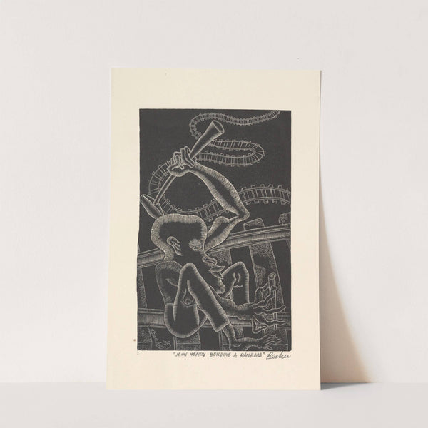 John Henry Building A Railroad (1936) by Fred Becker