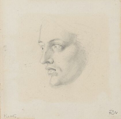 John Keats in profile