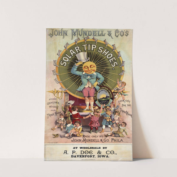 John Mundell & Co's solar tip shoes Made only by John Mundell & Co. Phila. by Wells & Hope Co.