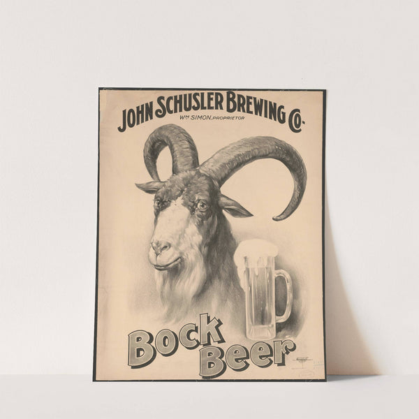 John Schusler Brewing Co., Wm. Simon, proprietor, bock beer (1899) by Courier Litho. Co.