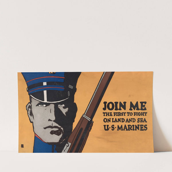 Join me – the first to fight on land and sea – U.S. Marines (1917) by Charles Buckles Falls