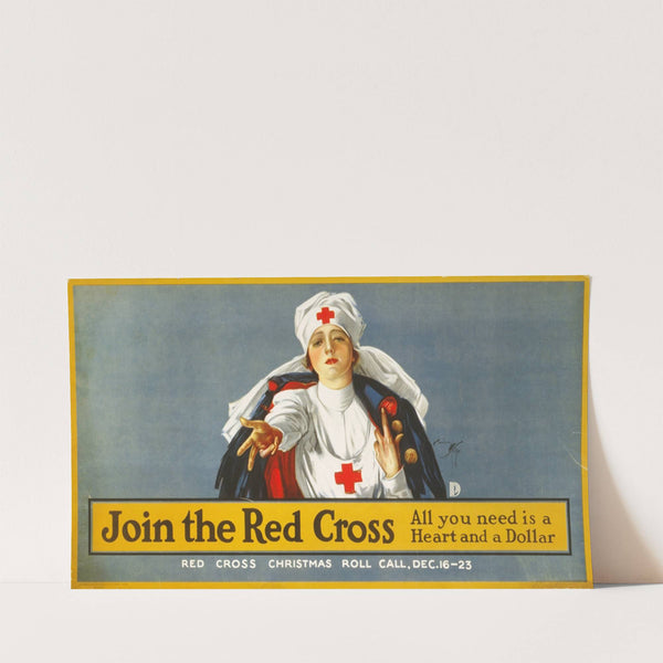 Join the Red Cross – all you need is a heart and a dollar (1918) by Harrison Fisher