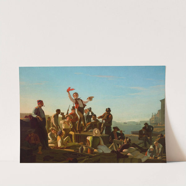 Jolly Flatboatmen in Port by George Caleb Bingham
