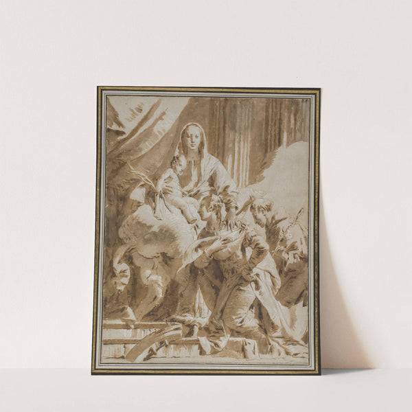 Jomfru Maria og barnet med den hellige Antonius af Padova og Katharina af Alexandria by Giovanni Battista Tiepolo