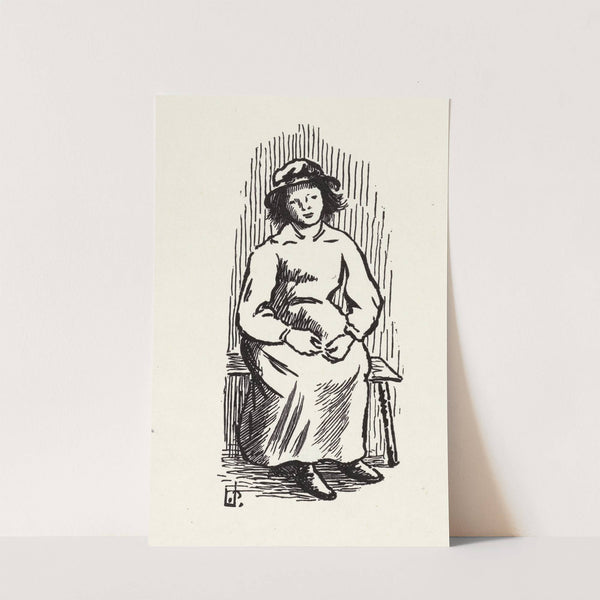 Jong meisje (1887) by Lucien Pissarro