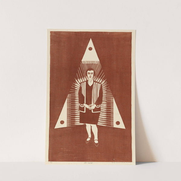 Jonge vrouw voor driehoek by Samuel Jessurun de Mesquita