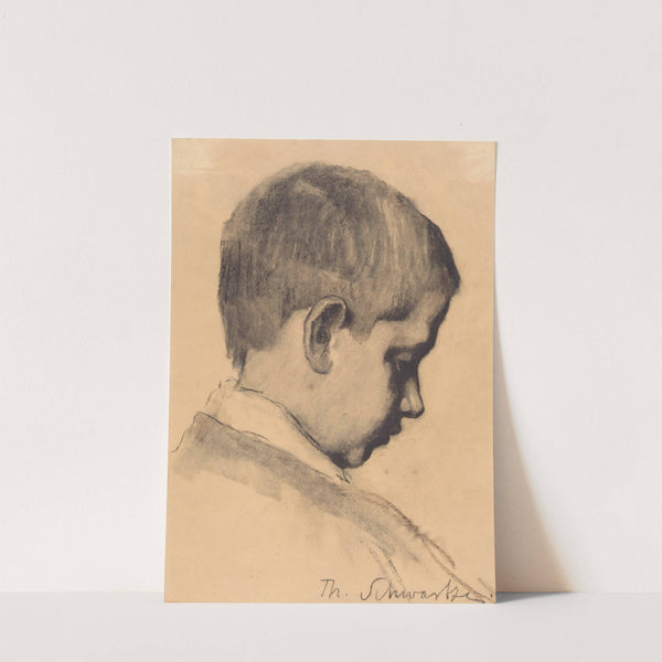 Jongenskop; en profil naar rechts by Thérèse Schwartze