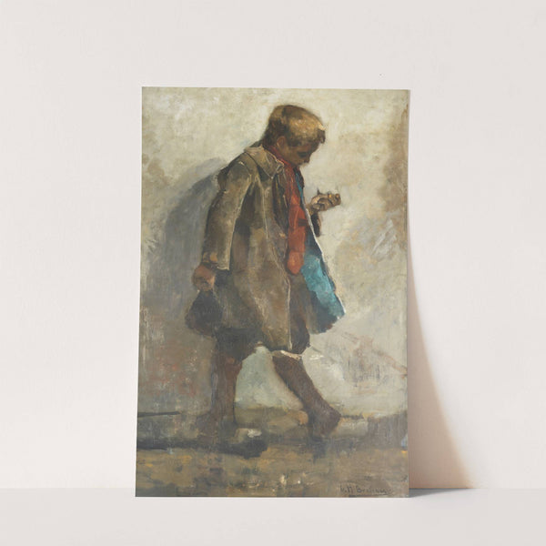 Jongetje met vogel by George Hendrik Breitner