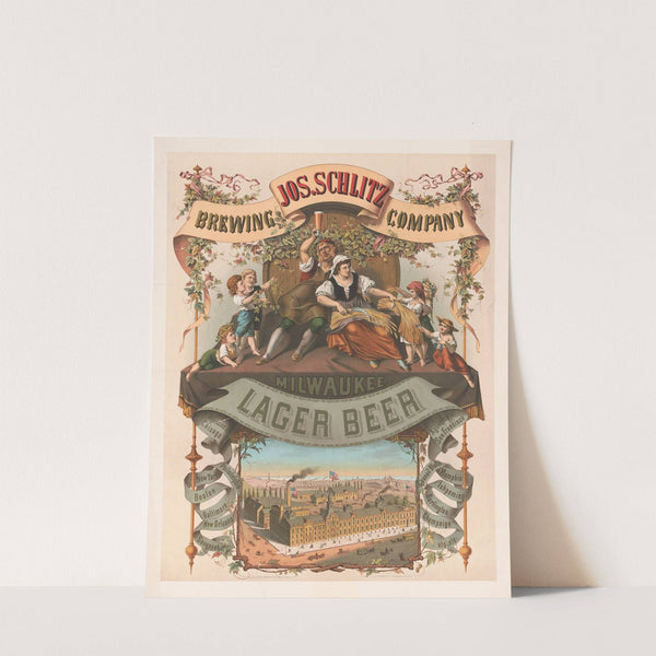 Jos. Schlitz brewing company, Milwaukee lager beer (1878) by Wittemann Bros.
