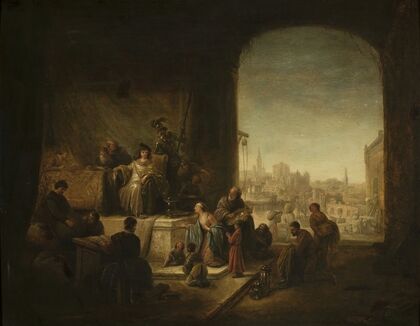 Joseph selling grain in Egypt
