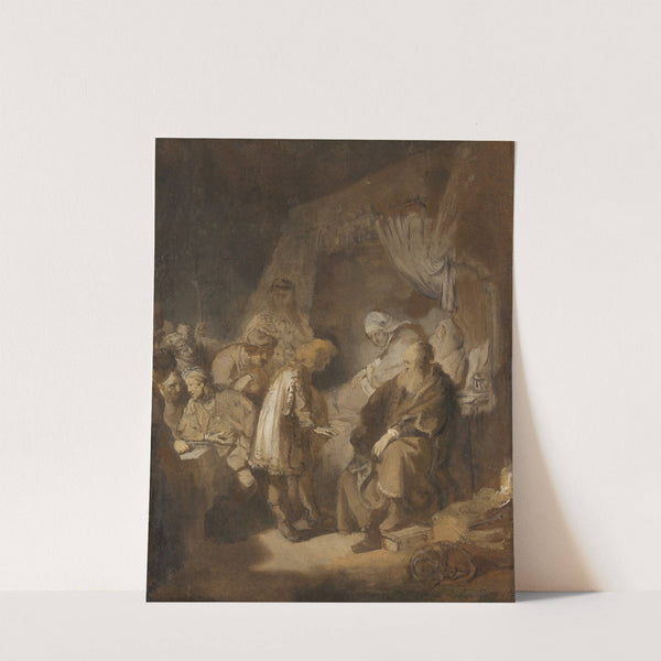 Joseph telling his dreams by Rembrandt van Rijn