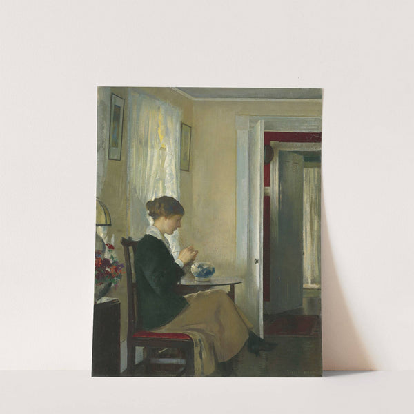 Josephine Knitting by Edmund Charles Tarbell
