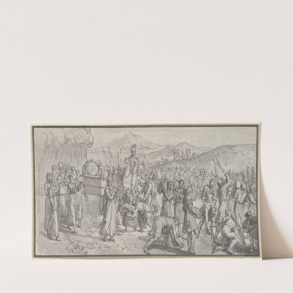 Josua geht trockenen Fußes mit der Bundeslade durch den Jordan by Sébastien Leclerc