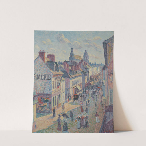 Jour de marché à Gisors (rue Cappeville) (1897) by Maximilien Luce