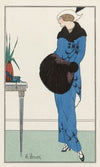 Robe de duvetin bleu