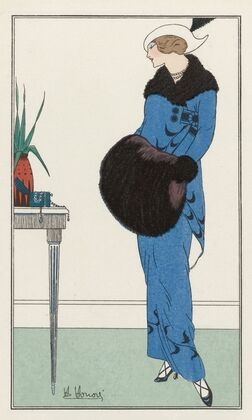 Robe de duvetin bleu