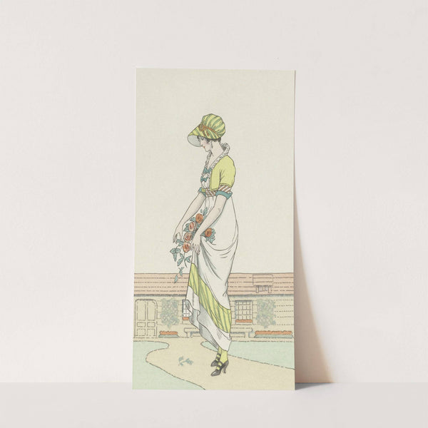 Robe de crépon blanc by Anonymous