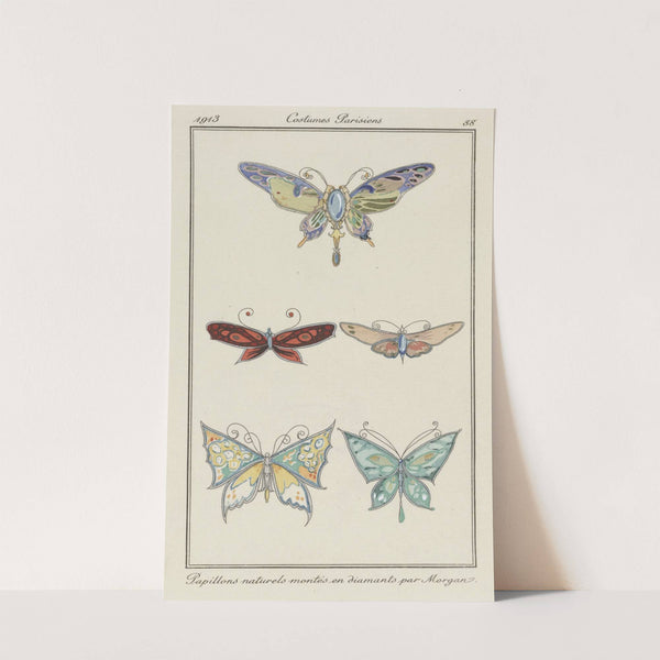 Journal des Dames et des Modes, Costumes Parisiens, 1913, No. 88 ; Papillons naturels montés (...) by Anonymous