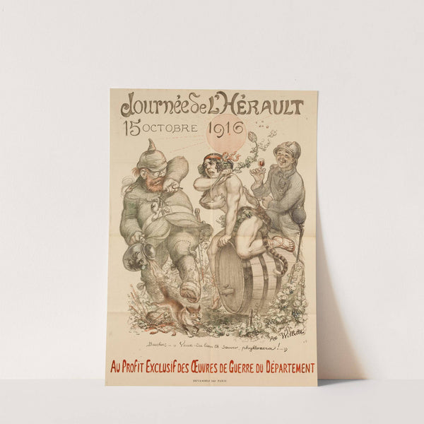 Journée de L’HERAULT 15 OCTOBRE 1916 AU PROFIT EXCLUSIF DES ŒUVRES DE GUERRE DU DEPARTEMENT. (1916) by Adolphe Léon Willette