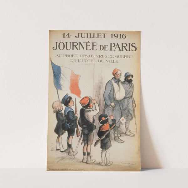 Journée de Paris. 14 Juillet 1916. Au profit des oeuvres de guerre de l'Hôtel de Ville by Francisque Poulbot