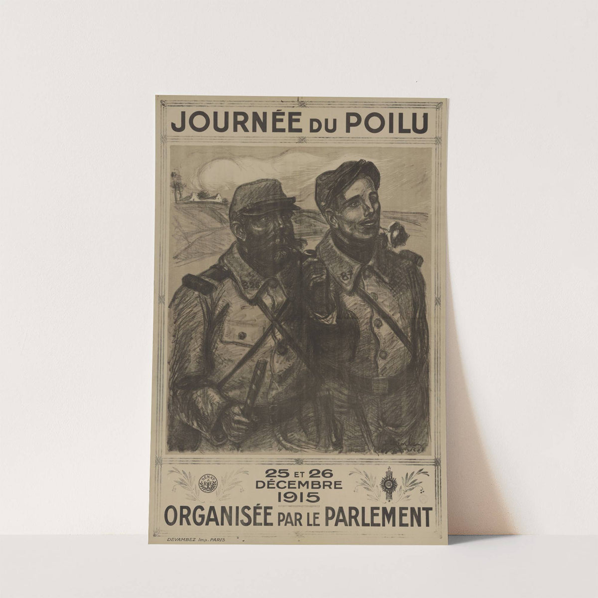 Journée du poilu 25 et 26 décembre 1915 organisée par le parlement (1915) by Théophile Alexandre Steinlen