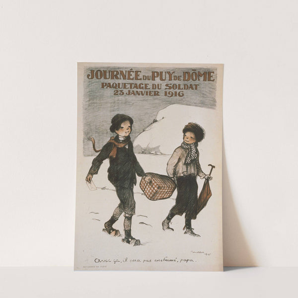 Journée du Puy de Döme. Paquetage du soldat. 23 Janvier 1916 by Francisque Poulbot