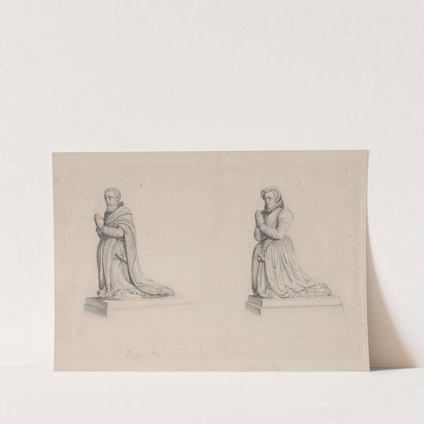 Jouy (Jean d’Escoubleau, Sire de) Gentilhomme de la Chambre du roi + 1562 Brives (Antoinette de) dame de Jouy (1838) by Ernest Hébert