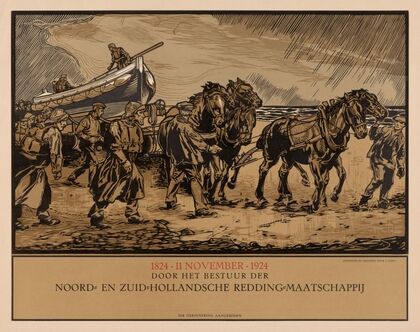 Jubileumprent van de Noord- en Zuid-Hollandsche Redding-Maatschappij (1924) — size preview