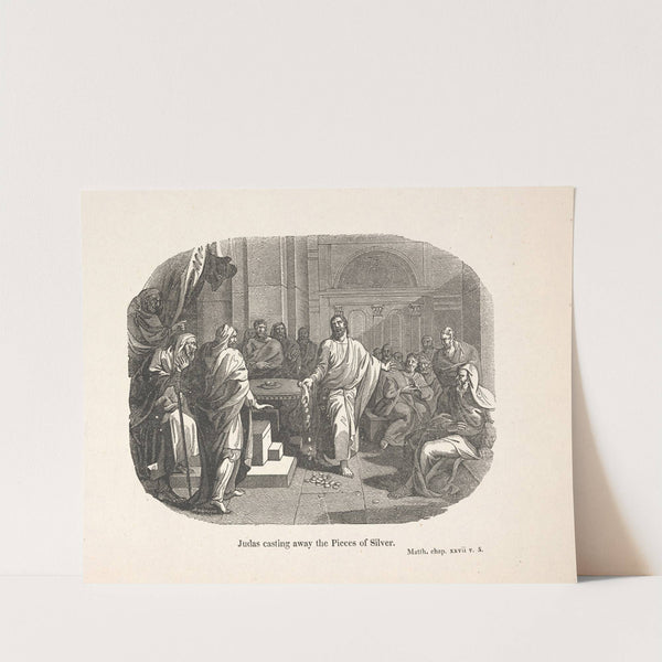 Judas casting away the pieces of silver. by Alexander Anderson