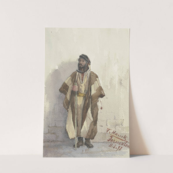 Jude, an einer Mauer stehend by Fritz Hauck