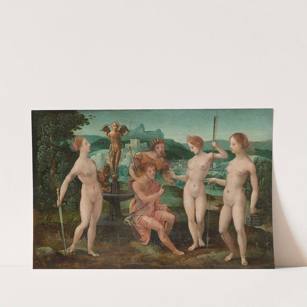 Judgment of Paris by Circle of Meester van de Vrouwelijke Halffiguren