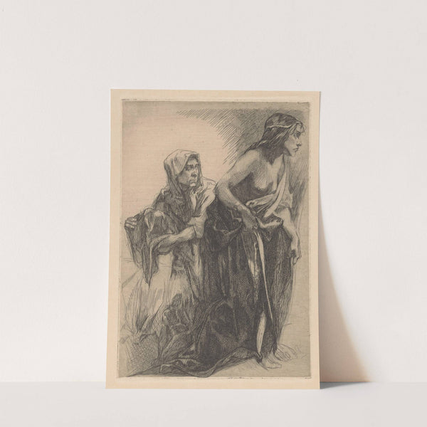 Judith en dienstmaagd met het hoofd van Holofernes by Johannes Josephus Aarts