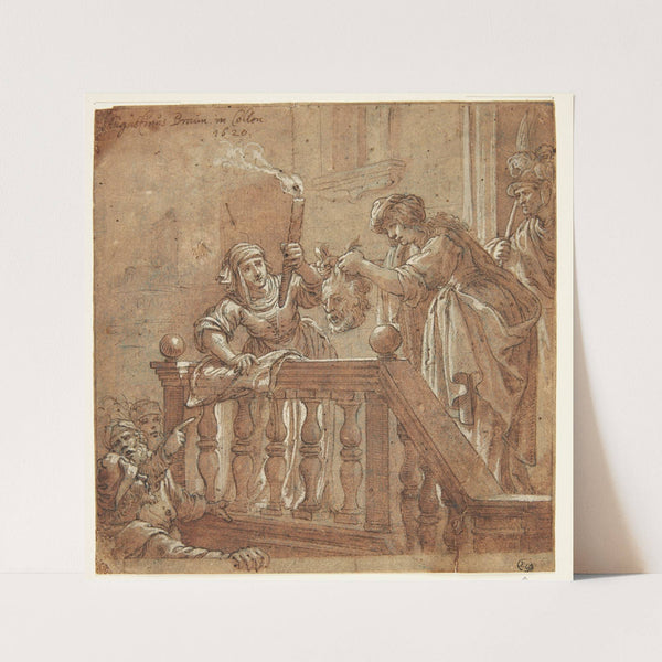 Judith fremviser Holofernes’ afhuggede hoved for folket (1620) by Augustin Braun