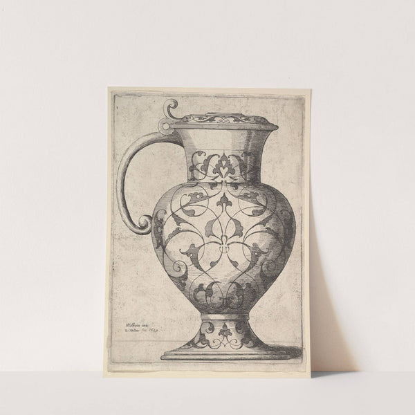 Jug decorated with arabesques (1645) by Wenceslaus Hollar