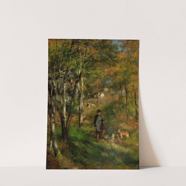 Jules Le Coeur and his dogs in the forest of Fontainebleau by Pierre-Auguste Renoir