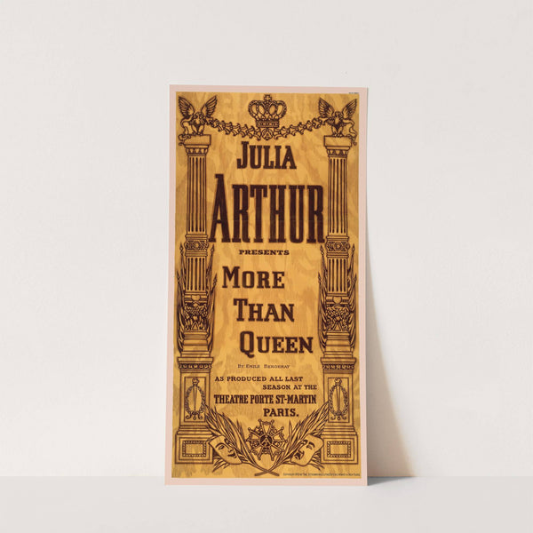Julia Arthur presents More than queen (c1900) by Strobridge & Co. Lith.