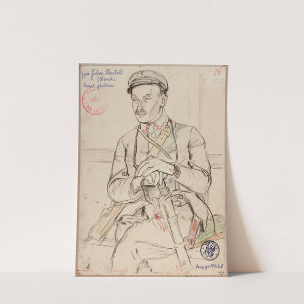 Julian Herschthal, ps. Borek, podporucznik piechoty Legionów Polskich by Leopold Gottlieb