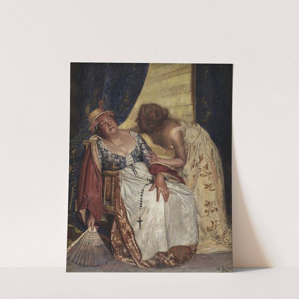 Julie og ammen (1873 - 1874) by Kristian Zahrtmann