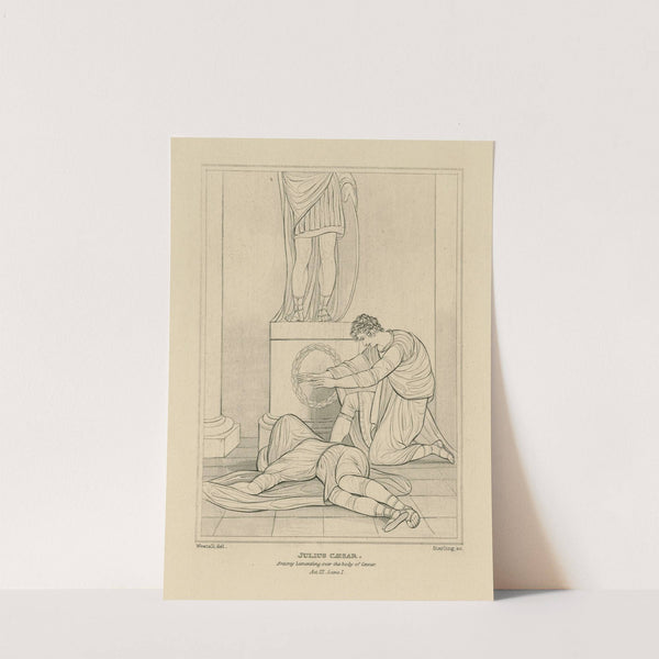 Julius Caesar, Antony lamenting over the body of Caesar, act III, scene I (19th century) by William Francis Starling