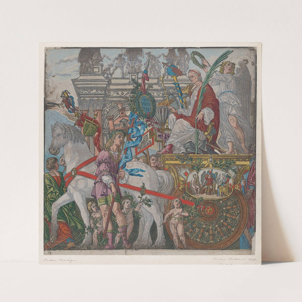 Julius Caesar in his horse-drawn chariot (1599) by Andrea Mantegna