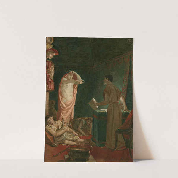 Julius Caesar, IV, 3, The ghost of Caesar with Brutus (1893) by Alexandre Bida