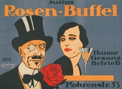 Julius Rosen-Buffet Humor Gesang Betrieb Mohrenstraße 53 Berlin (1913)