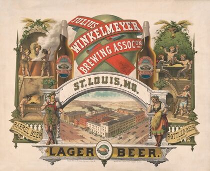 Julius Winkelmeyer Brewing Assocon, St. Louis, MO., lager beer (1880)