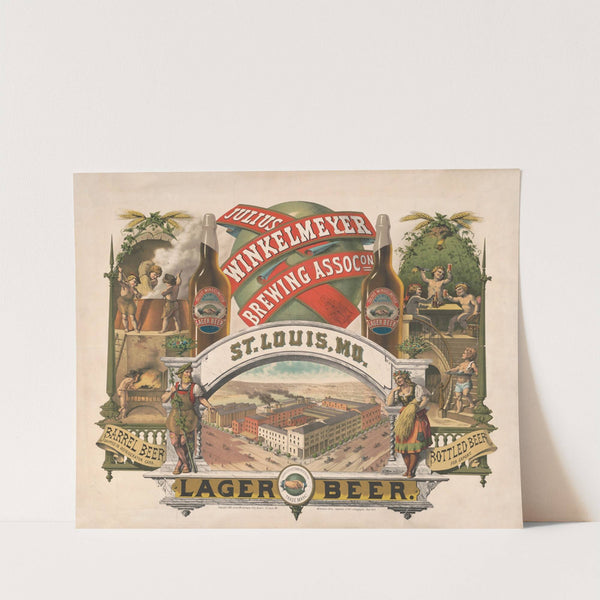 Julius Winkelmeyer Brewing Assocon, St. Louis, MO., lager beer (1880) by Wittemann Bros.
