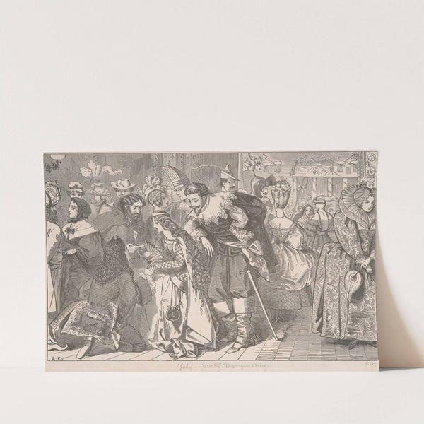 July – Society Masquerading by Adelaide Claxton