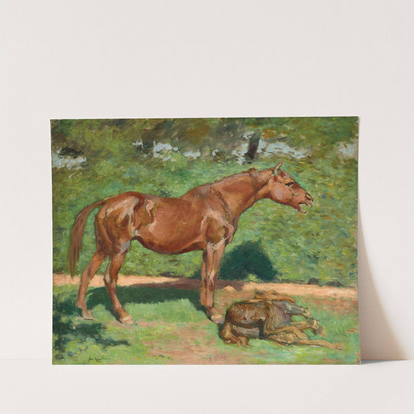 Jument et son poulain by Louis Anquetin