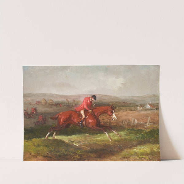 Jumping a ditch by William Shayer